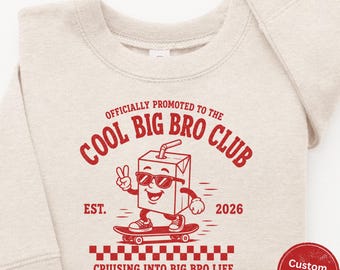 Retro Big Brother Shirt, Big Brother Reveal Shirt, Cool Big Bro Club Shirt, Promoted to Big Brother TShirt, Pregnancy Announcement