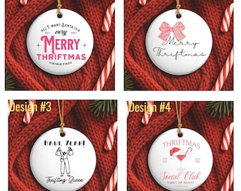 Thrift Lover Ornament, Thrifting Lover Gift, Funny Thrifter Christmas Ornament, Gift for Thrifters, Thrifting Trip Gift, Shopping Lover gift