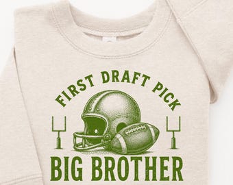 Football Big Brother Shirt, Big Brother Reveal, Baby Reveal to Husband Pregnancy Announcement Shirt, Big Bro Shirt Football Big Brother Gift