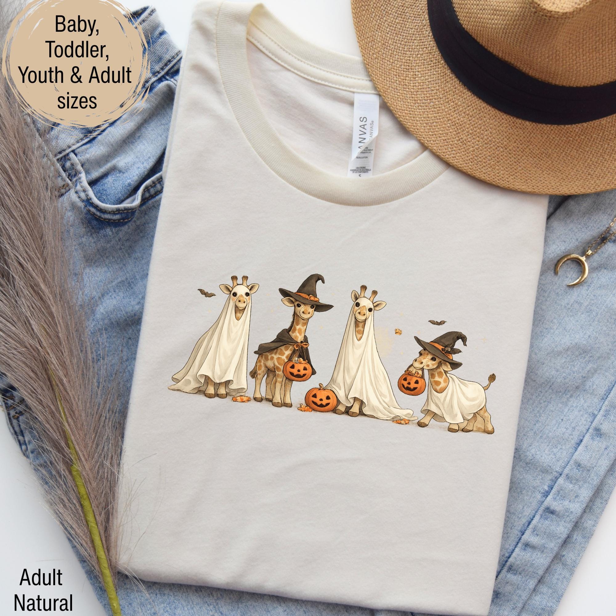Giraffe Boo Halloween Shirt, Halloween Giraffe Shirt, Spooky Giraffe TShirt, Giraffe Ghost Shirt, Animal Halloween Tee, Giraffe Lover Gift