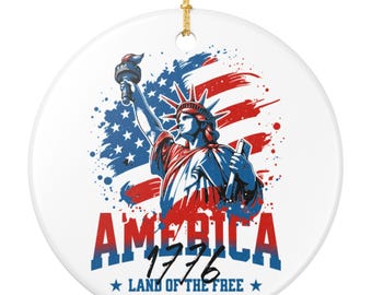 USA 250th Anniversary Ornament 1776 to 2026, Patriotic Christmas Ornament, 250 Years Keepsake, USA Ornament, 4th of July Keepsake