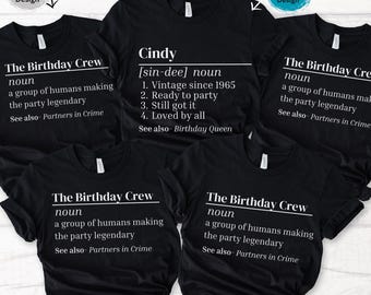 Birthday Group Shirts, 60th Birthday Crew, Matching Birthday Party shirts, 60th Birthday Group, Custom Birthday Shirt, 60th Birthday Squad