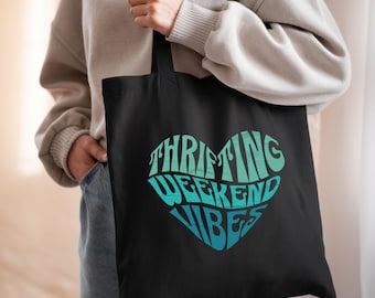 Bolso de lona de segunda mano para ella, bolso vintage para ir de compras, bolso de segunda mano, bolso de fin de semana para chicas, bolso de compras de segunda mano, regalos para amantes de las compras de segunda mano, tienda de segunda mano