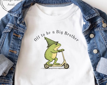 Frog Big Brother Shirt, Big Brother Reveal, Spring Brother Announcement, Matching Sibling Shirt, Promoted to Big Brother, Little Brother tee