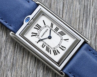 Cartier Tank Basculante 2390 Mécanique Blue Watch