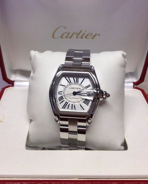 Cartier Roadster W62025V3 Silver Roman Dial