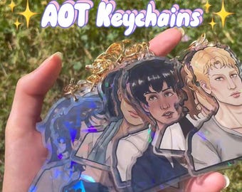 Attack on Titan double sided holographic Keychains