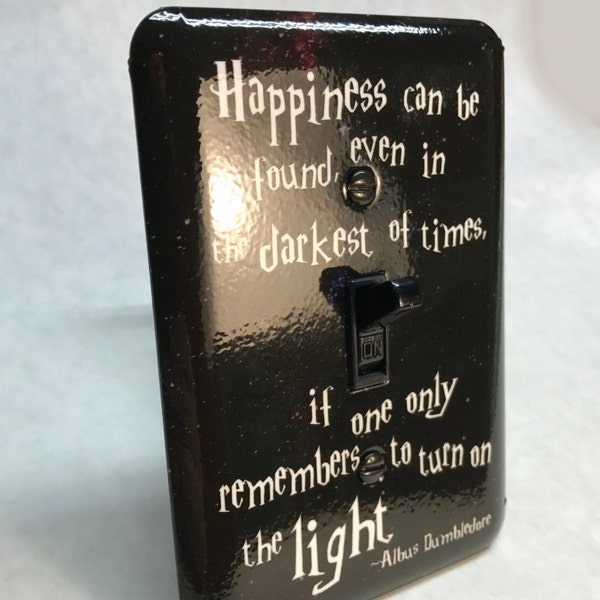 Happiness Can Be Found Quote Jumbo Light Switch Plate Magical Words Of Wisdom