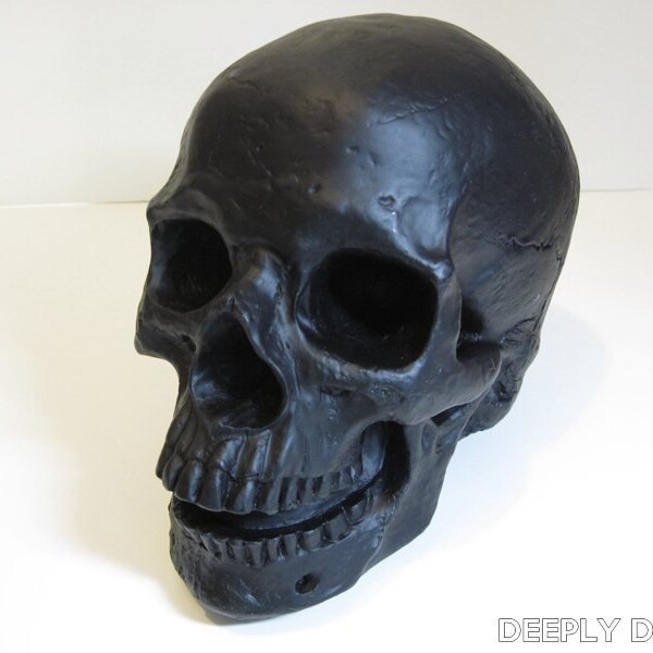 Limited Edition Chalkboard Skull - Morbid Messages - Open Mouthed None More Blackboard Skull by Deeply Dapper