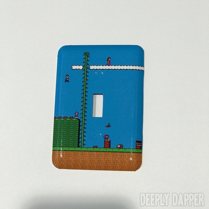 Super Mario Bros Light Switch Plate Video Game Light Switch Etsy