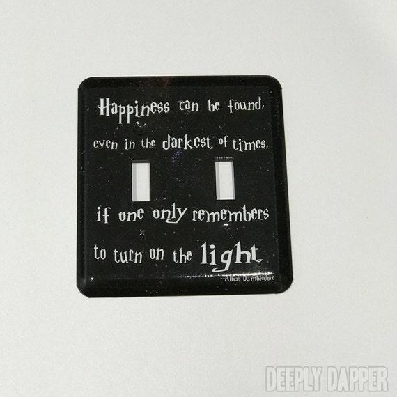 DOUBLE SWITCHPLATE Dumbledore Quote Light Switch Plate