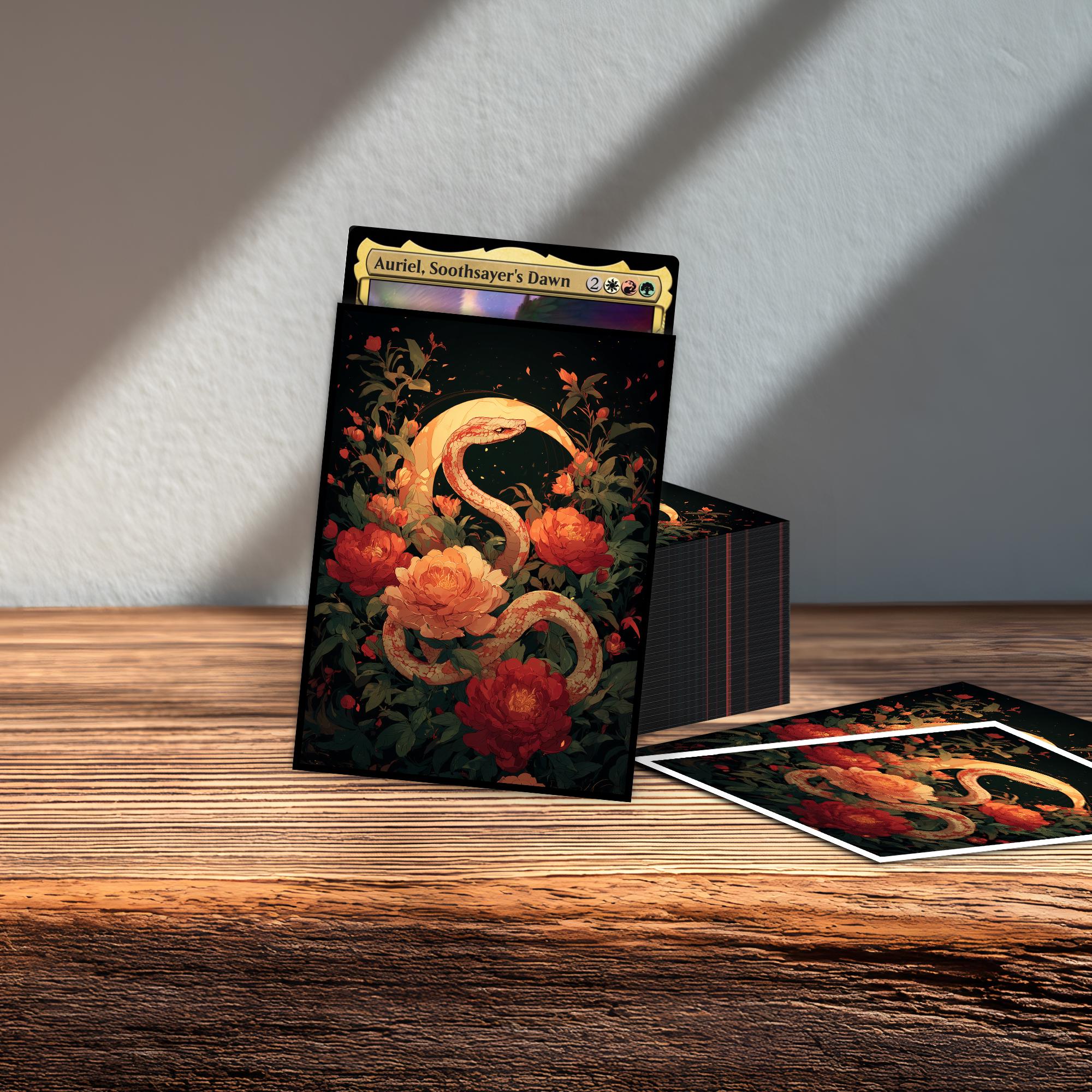 MTGスリーブ、TCGスリーブ、TCGカードスリーブ、花咲く魔法の蛇カード