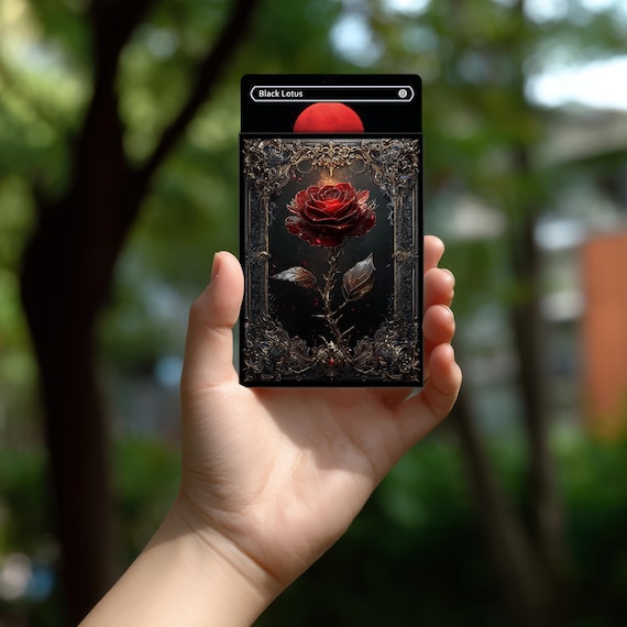 MTG Sleeves,tcg Sleeves,tcg Card Sleeve,gothic Rose Card Sleeves,top  Quality and Detailed Art Sleeves,game Card Sleeves,gift for Gamer - Etsy