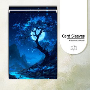 MTG Sleeves,TCG sleeves,tcg card sleeve,Starlit Night with the Enchanted Tree Card Sleeves,Top Quality Art Sleeves,Game Card Sleeves