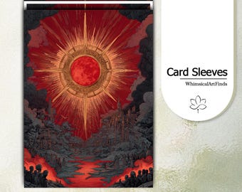 MTG Sleeves,TCG sleeves,tcg card sleeve,The Crimson Sun's Divine Radiance Card Sleeves,Top Quality and Detailed Art Sleeves,Game Card Sleeve