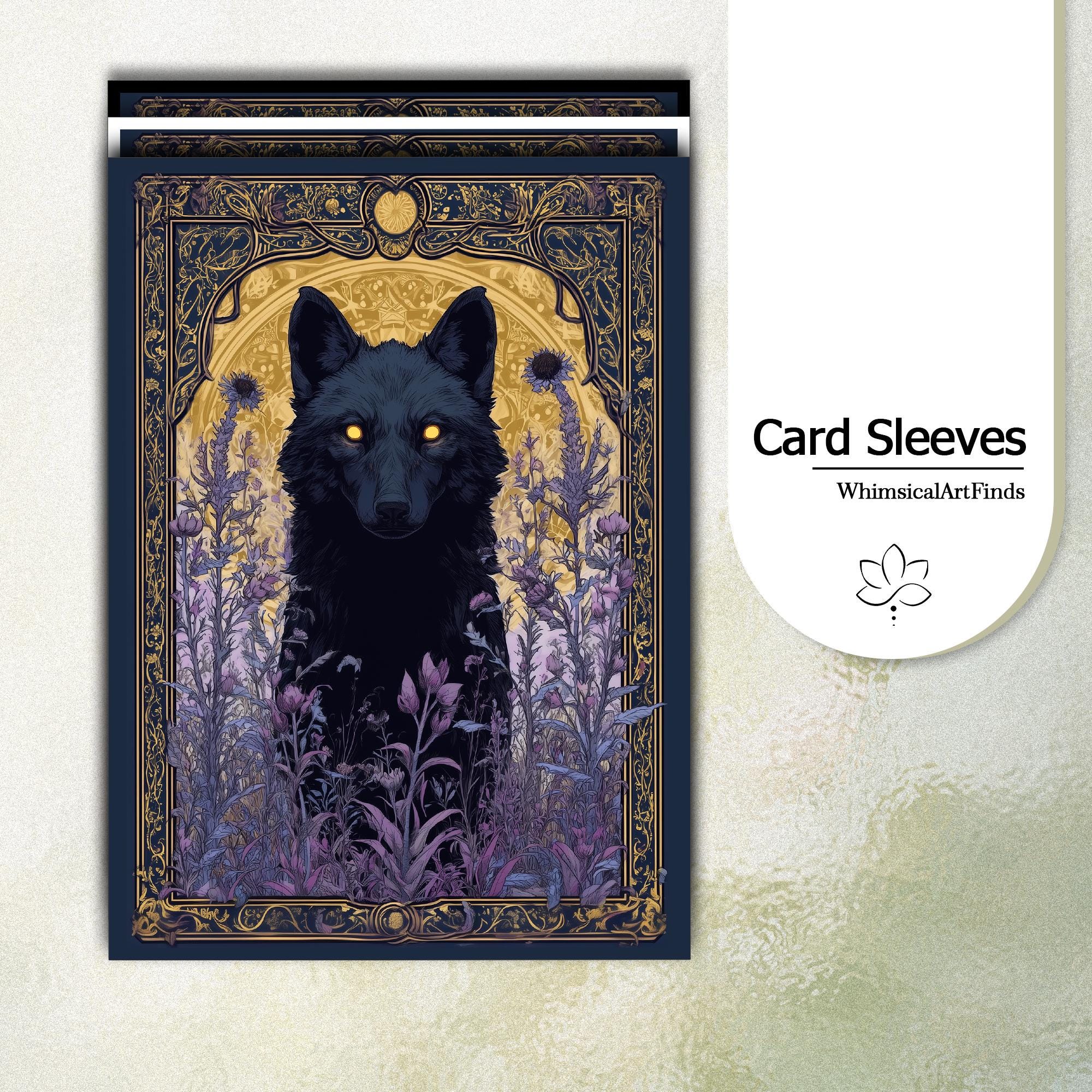 Wolf Card Sleeve - Etsy