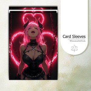 MTG Sleeves,TCG sleeves,tcg card sleeve,Imprisoned Demon Waifu Card Sleeves,Top Quality and Detailed Art Sleeves,Game Card Sleeve