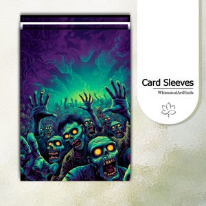 MTG-hoezen, TCG-hoezen, tcg-kaarthoezen, Horror Zombies-kaarthoezen, Topkwaliteit en gedetailleerde kunsthoezen, Game Card-hoezen, Cadeau voor gamer