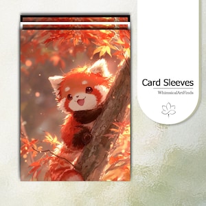 Fundas para MTG, fundas para TCG, fundas para cartas TCG, fundas para cartas de Panda Rojo, fundas artísticas de alta calidad y con detalles, fundas para cartas de juego, regalo para jugadores.
