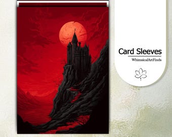 MTG Sleeves,TCG sleeves,tcg card sleeves,Blood - Moon Citadel Card Sleeves,Top Quality and Detailed Art Sleeves,Game Card Sleeves