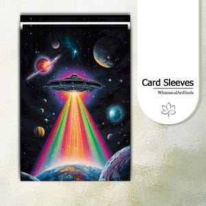 MTG Sleeves,TCG sleeves,tcg card sleeves,UFO: Cosmic Voyage Card Sleeves,Top Quality and Detailed Art Sleeves,Game Card Sleeves,mtg gift