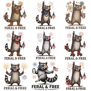 Wilde en gratis png-bundel Grappige download van clipartafbeeldingen voor Amerikaanse wasbeer – 4 juli Patriottische dierensublimatie, wasbeerpng, Merica png