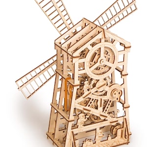 Windmill: DIY Gift Laser Cut 3D Wooden Puzzle