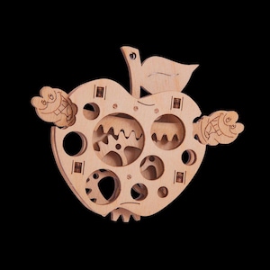 Apple: DIY Gift Laser Cut 3D Wooden Puzzle