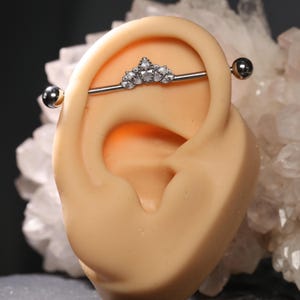 14G Industrial Piercing Jewelry Cartilage Earring Body Piercing Jewelry  Scaffold Jewelry Gift for her 38mm