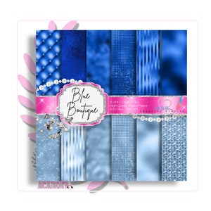 Blue Paper, Blue Digital Paper, Blue Digital Planner Paper, Deep Blue Paper, Royal Blue Paper, Journal Paper, Glam Paper, Planner Paper
