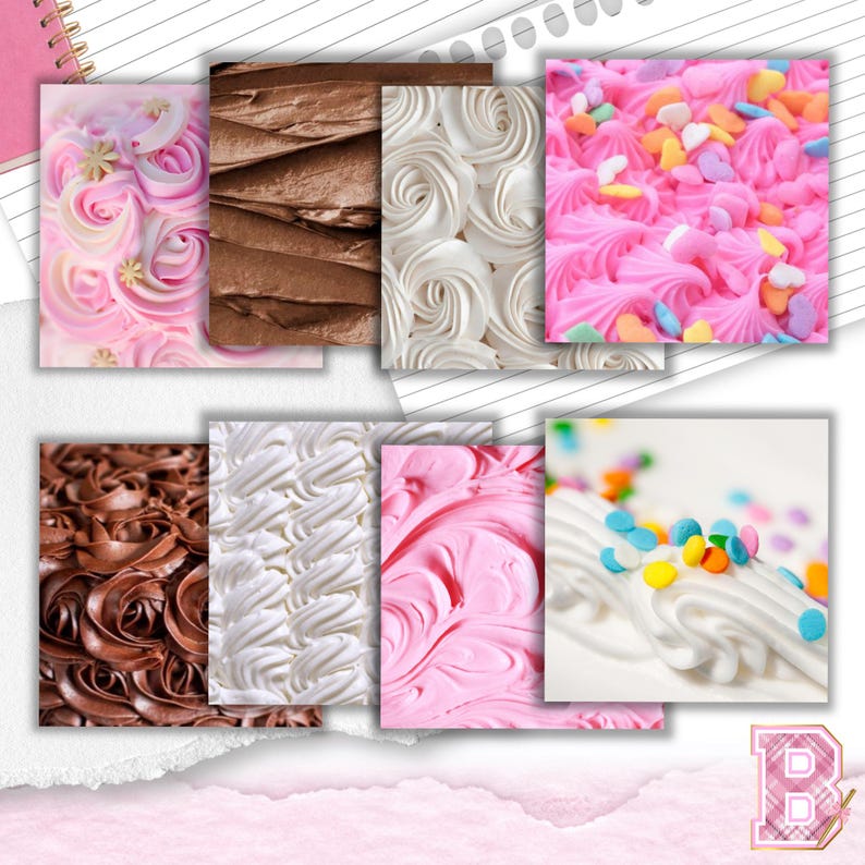 Frost Me Pretty | Icing Digital Paper, Frosting Social Media Template ...