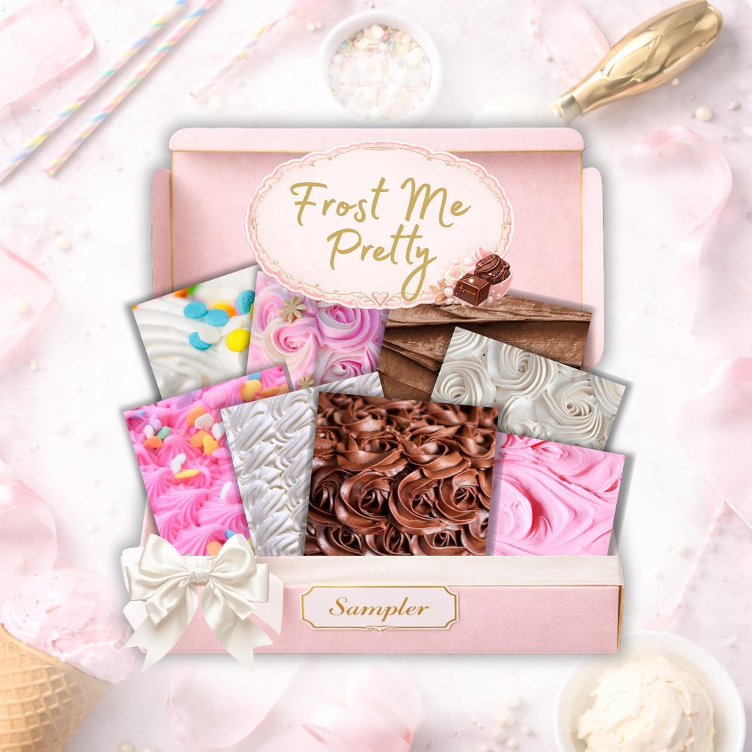 Frost Me Pretty | Icing Digital Paper, Frosting Social Media Template ...