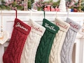 Personalized Knit Family Christmas Stocking with Name Custom Embroidered Stocking Monogram Xmas Gifts product logo