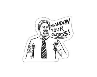 Smosh Mr Grub Sticker - "Abandon Your Gods" - Funny Pop Culture Decal