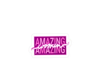 Amazing Women Sticker - Smosh Inspired Feminist Vinyl Decal for Laptop, Water Bottle, Notebook, Empowerment Gift