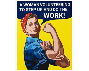 Angela the Riveter Vinyl Sticker - Smosh Inspired Feminist Decal