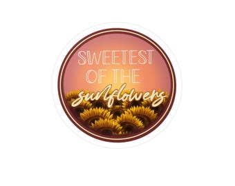 Sweetest of the Sunflowers - mgk Kiss-Cut Vinyl Decal | Sunflower Sticker