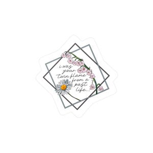Pegatina de llama gemela / Calcomanía pop punk inspirada en MGK / Pegatina de amor por la música alternativa / Vinilo troquelado
