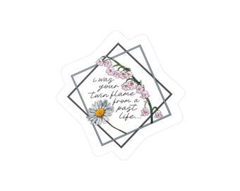 Twin Flame Sticker | MGK Inspired Pop Punk Decal | Alt Music Love Sticker | Kiss-Cut Vinyl