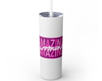Amazing Amazing Women 20oz Tumbler - Smosh Inspired Feminist Travel Mug - Empowerment Gift for Her - Insulated Cup with Lid