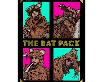 Smosh Rat Pack Poster | Funny Animal Collage Art Print