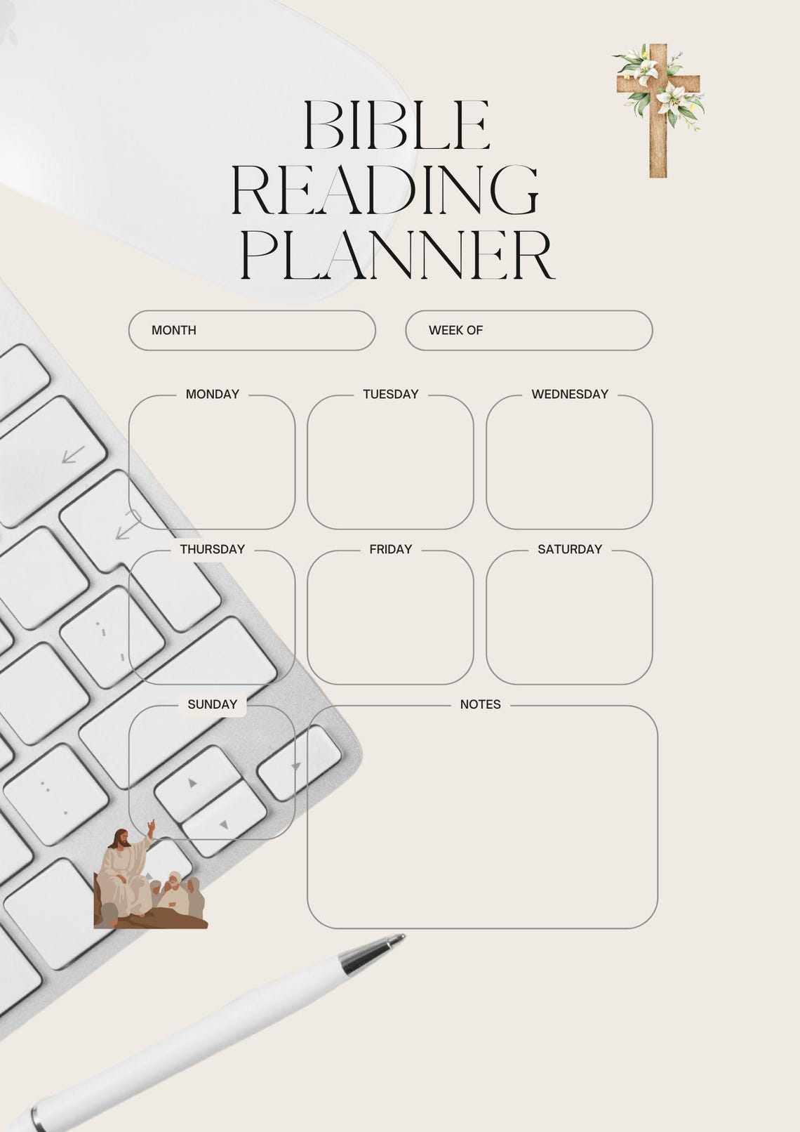 Daily Scripture Planner Bible Reading Planner! Daily Devotion Planner! Stay Biblically Grounded ...