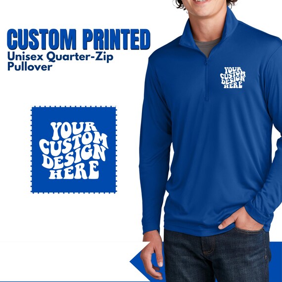 pullover quarter zip windbreaker custom