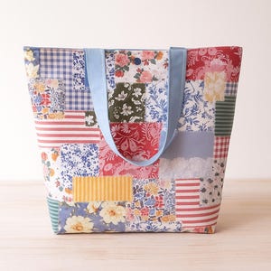 Colorful Patchwork Tote Bag
