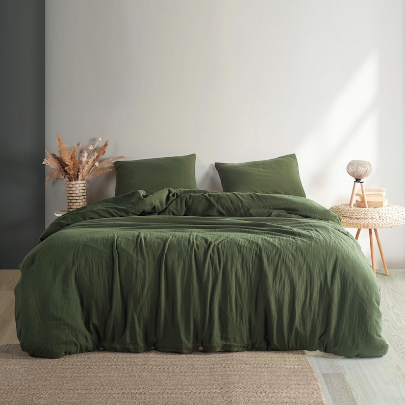 green soft duvet cover