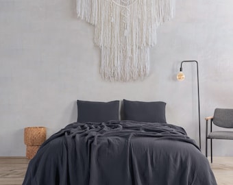 Throw Blanket %100 Organic Cotton - Lightweight and Breathable 4 Layer Muslin Bed Throw, Oversize Gauze Blanket, Boho Summer Bedspread