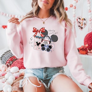 Sweat Minnie Mouse littéralement juste une fille, pull voyage Disney, sweat Magic Kingdom, sweat vacances Minnie, sweat tenue parc à thème image 1