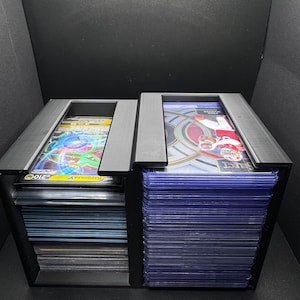 Trading Card Display and Storage Stand – Fits Toploaders and Sleeved Cards