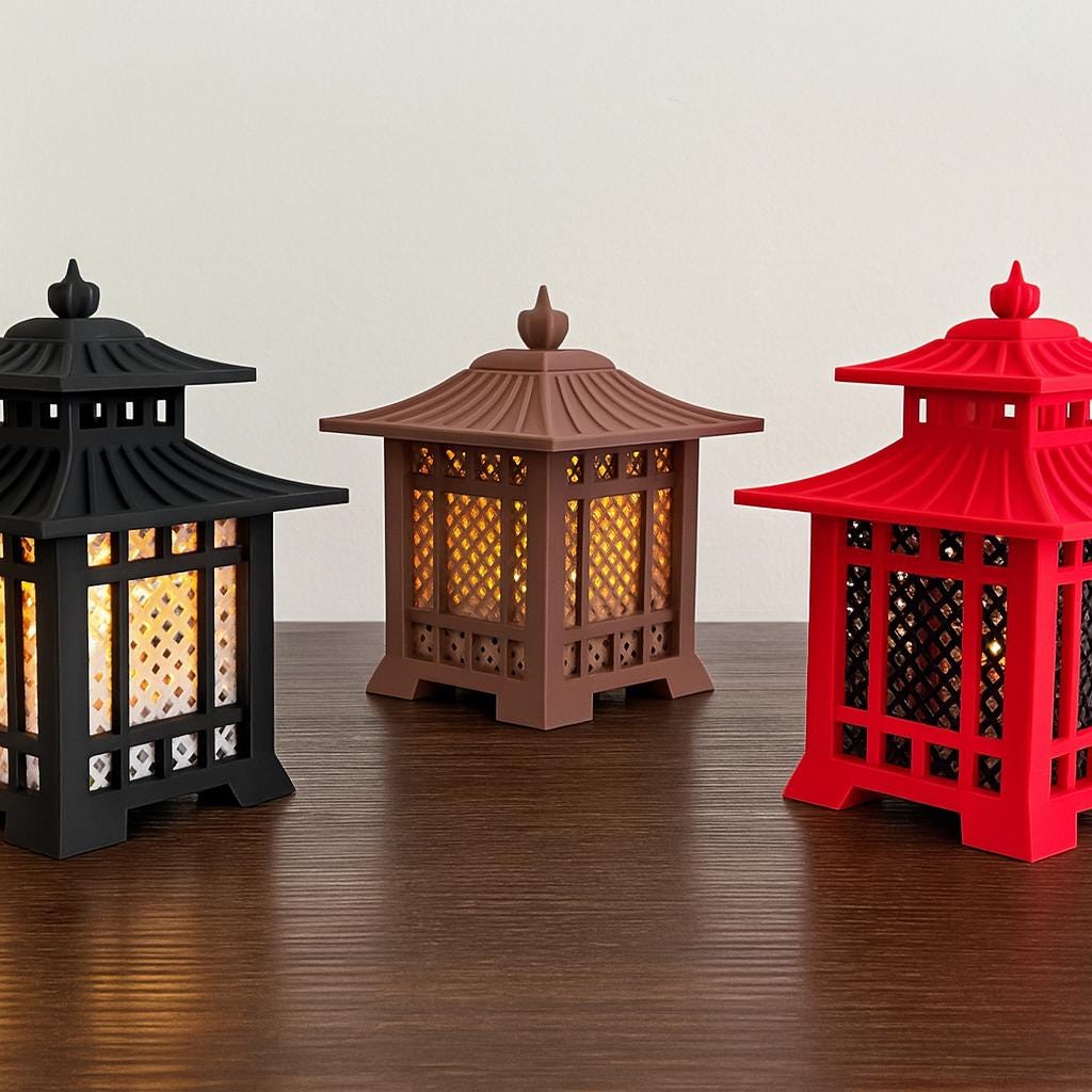 Mini Japanese Tea Light Lantern Pagoda Decor, Layered Roof Style - Etsy, image size:1024x1024