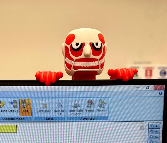 Attack on Titan computer Monitor Buddy Clip, Screen Topper Desk Decor Gift
